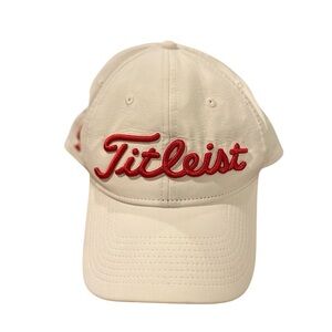 Titleist White and Red Golf Hat